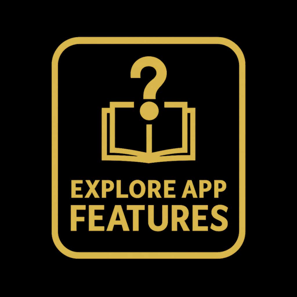 An informative badge representing 6 Club Game app features.