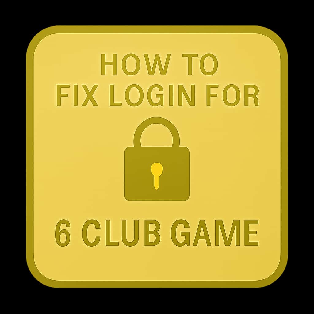 An icon representing the guide on fixing login issues for 6 Club Game.