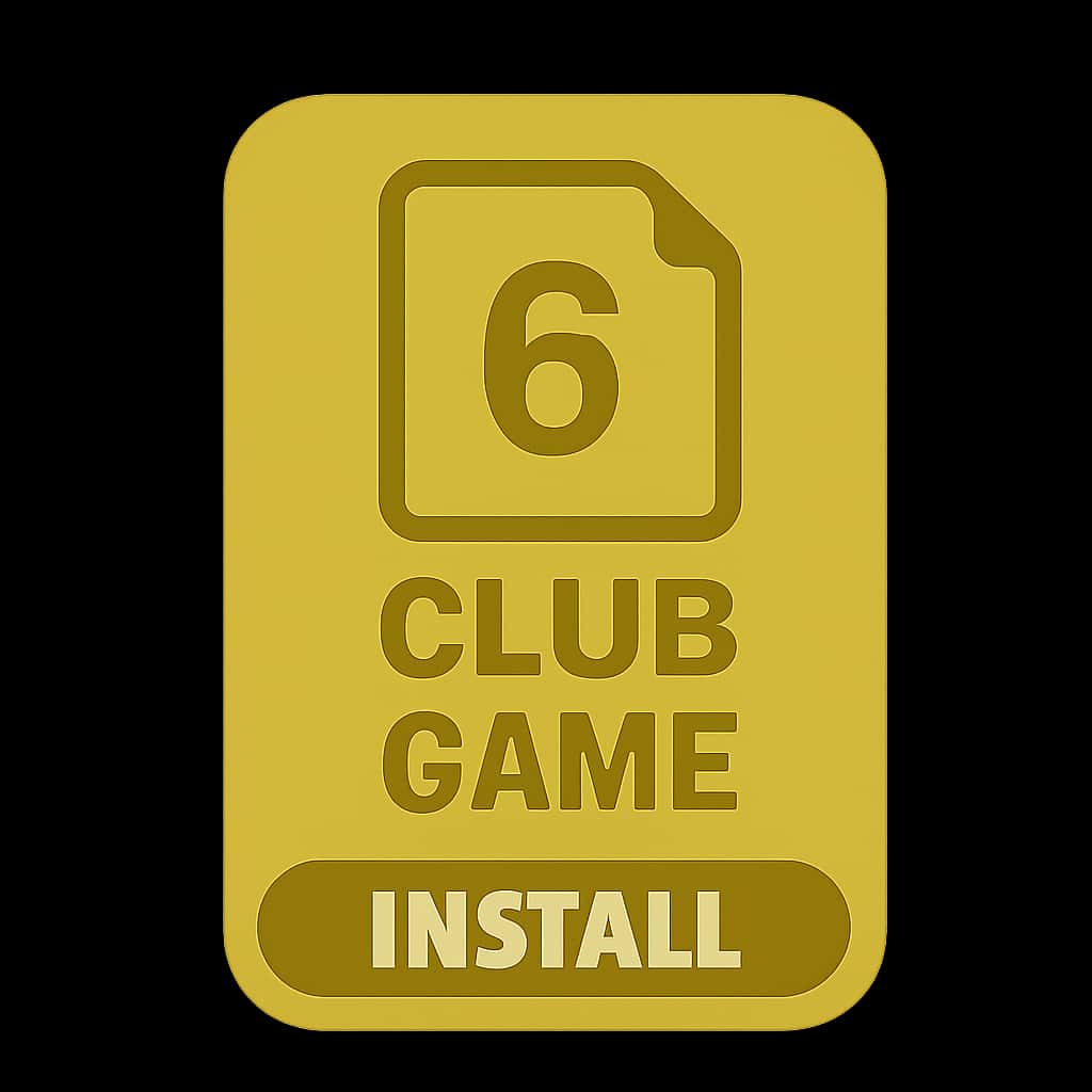 Badge representing 6 Club Game install guide.