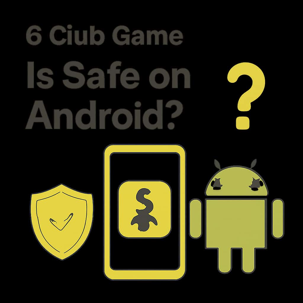 Diagram illustrating safety considerations for 6 Club Game on Android.