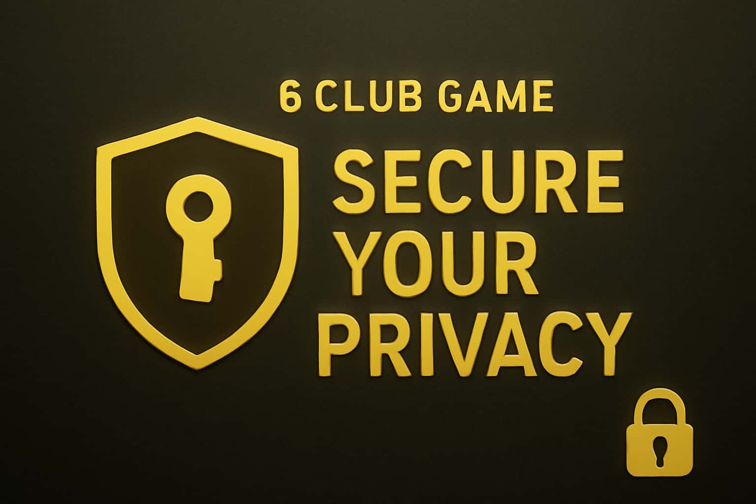 An informative scene depicting the privacy measures for the 6 Club Game.