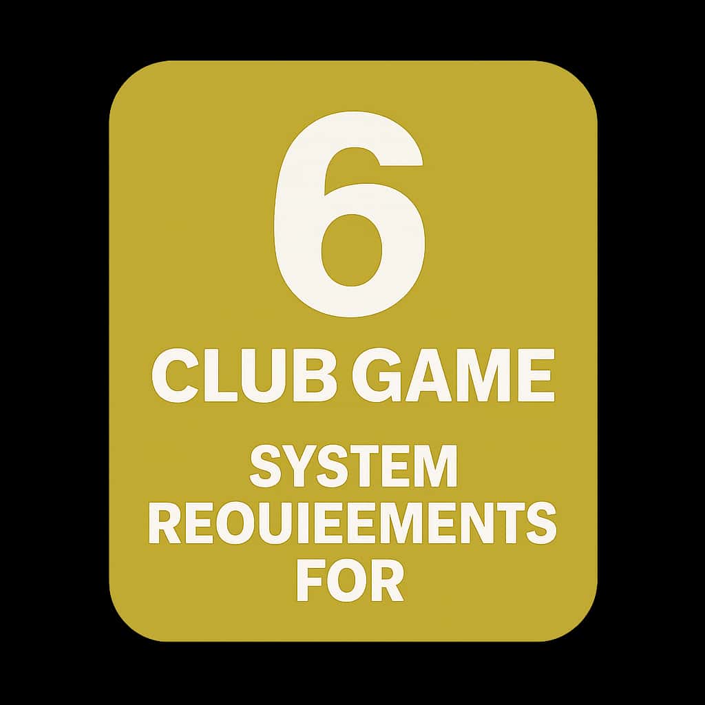 Icon representing the system requirements for 6 Club Game.
