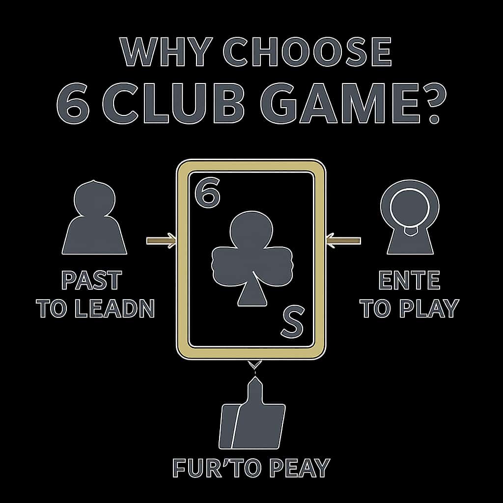 Educational diagram about the features of 6 Club Game.